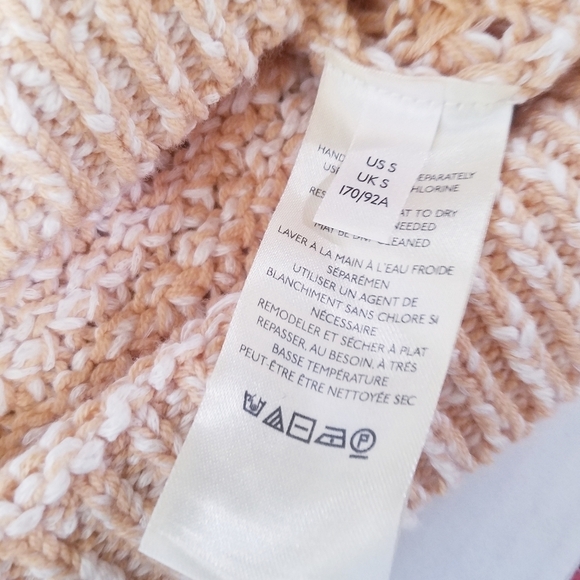 🌸‎ NEW Free People | Peach Knit VNeck Sweater , small - Picture 4 of 11